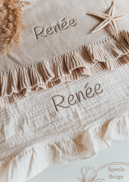 Large XL Hydrophilic cloth with name | Ruffle Champagne