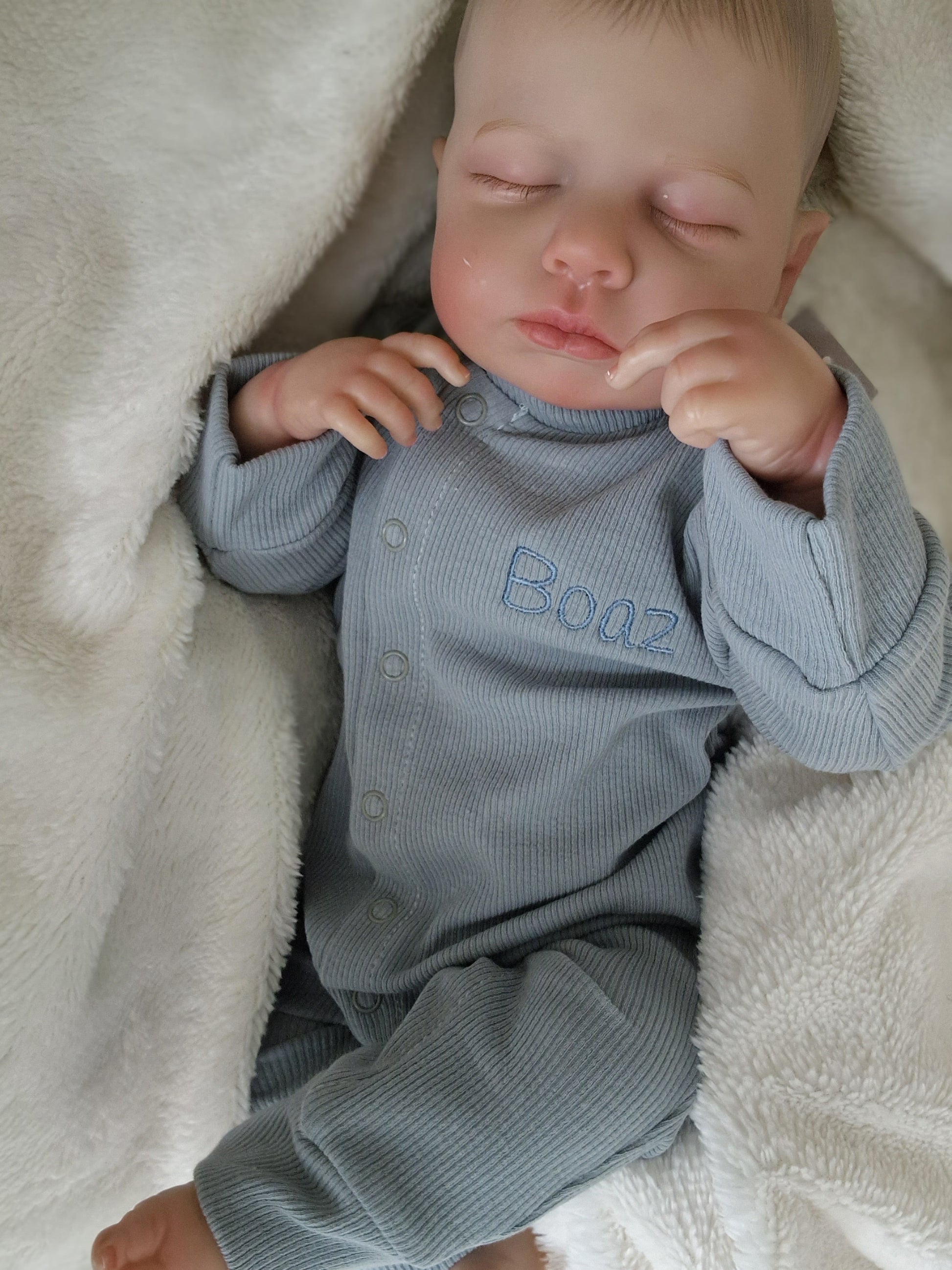 Boxpakje met naam Rib Gepersonaliseerd Biologisch Blue