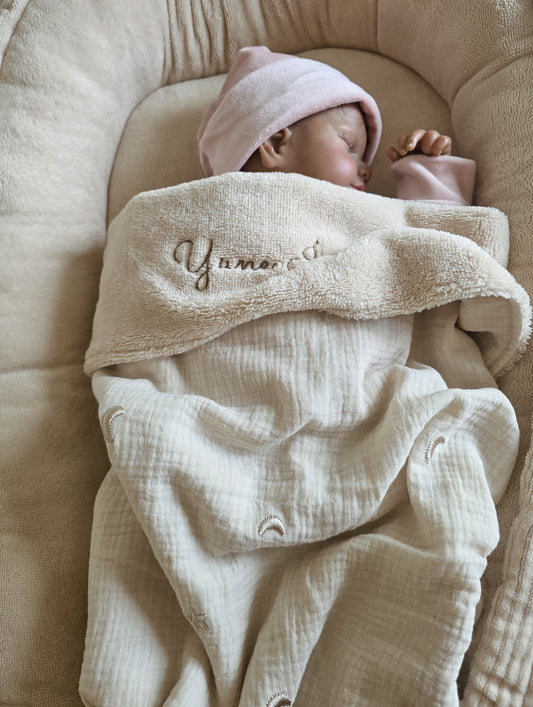 Baby deken | optioneel met naam | Moon and Stars