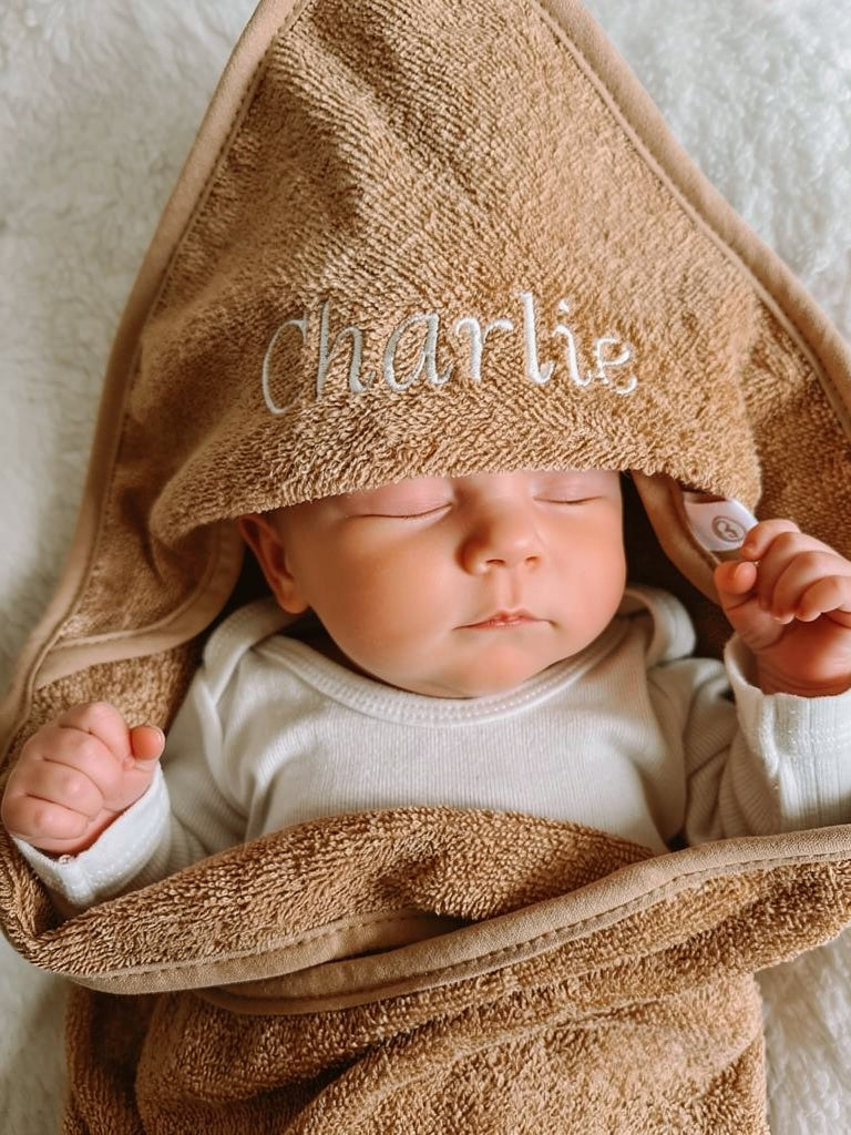 Badcape met naam | Zand