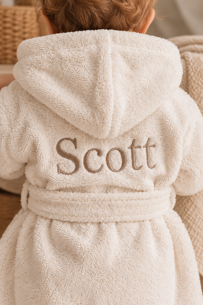 Bathrobe with name | Child | Ecru