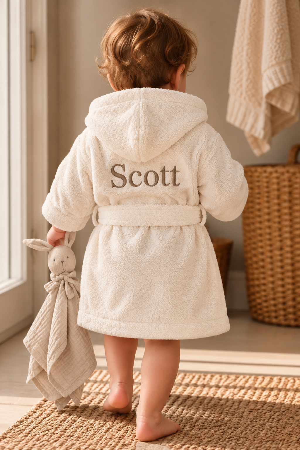 Bathrobe with name | Child | Ecru