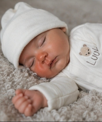 Babymuts met naam optioneel | Teddy Soft | Ivoria