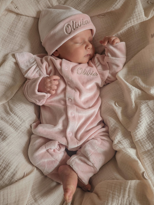 Boxpakje met naam | Nicky Pink Ruffle