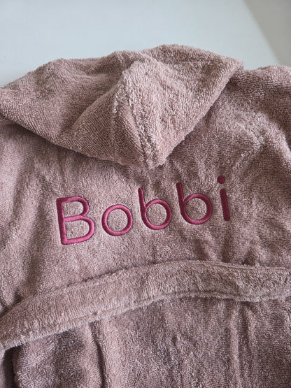 Badjas met naam optioneel | Kind | Pink blush