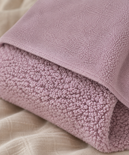 Baby deken | met naam optioneel  | Teddy Lilac rose