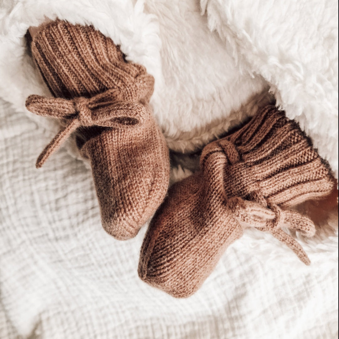 Merino wool slippers | Chocolate