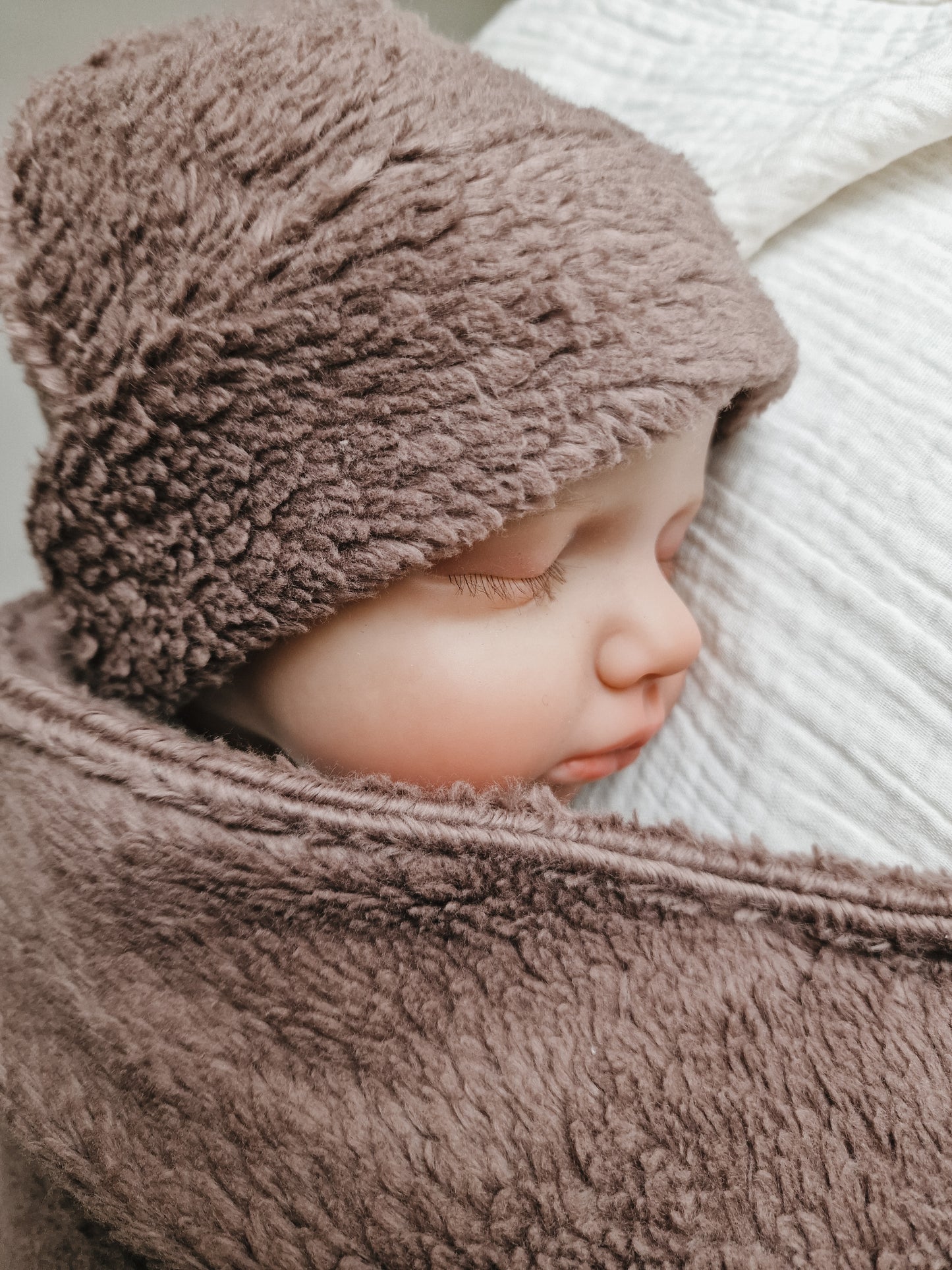 Baby hat | Teddy cotton Taupe
