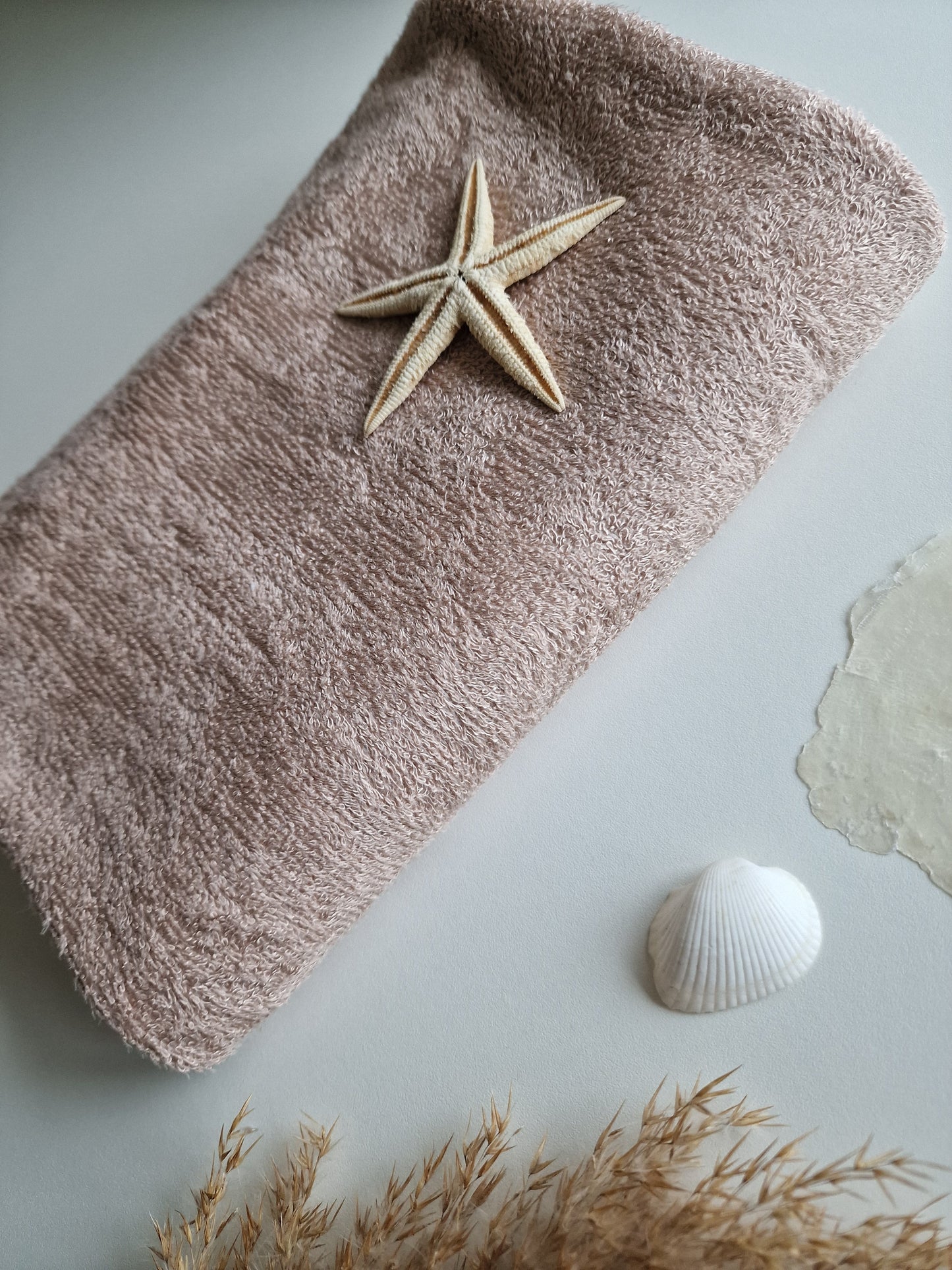 Beach towel with name Bamboo luxury | Natural