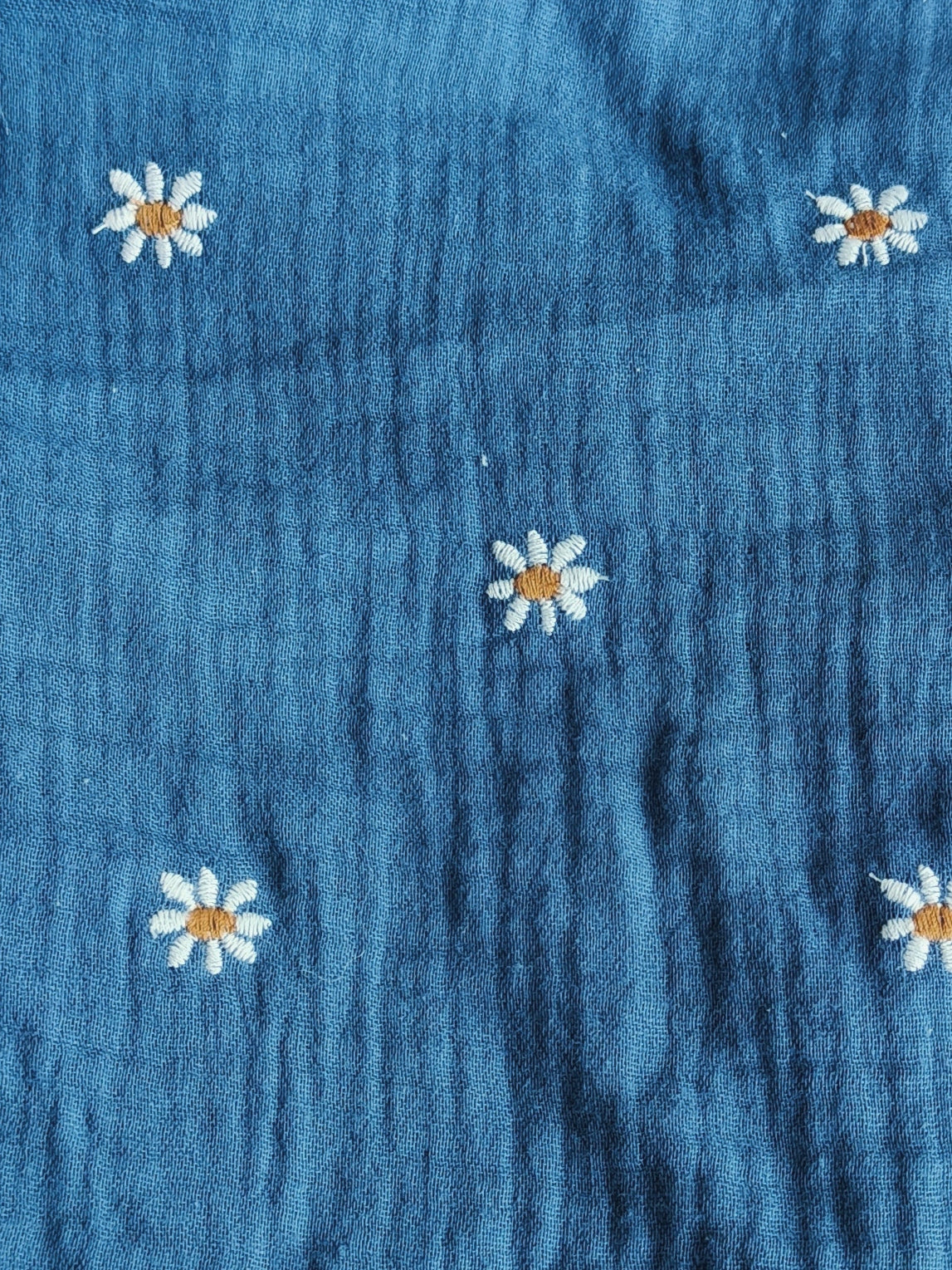 Borstvoedingsdoek Blue daisies hydrofiel
