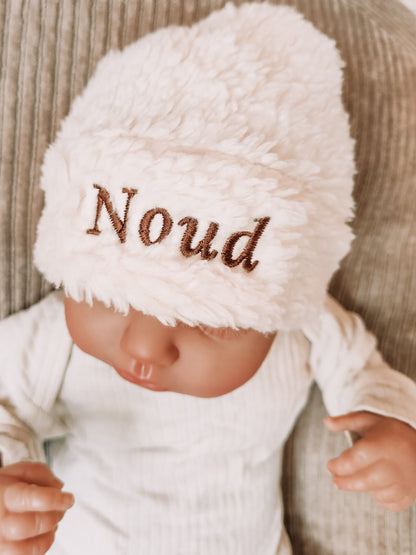 Baby hat | Teddy cotton Ecru